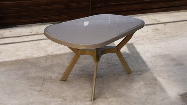 Plastični ovalni sto 120x80 cm - Image 4