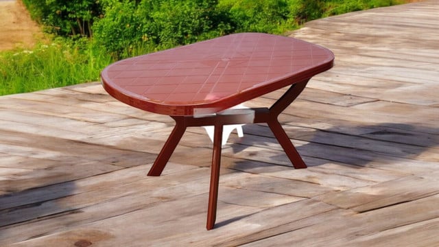 Plastični ovalni sto 120x80 cm - Image 3