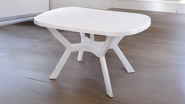Plastični ovalni sto 120x80 cm