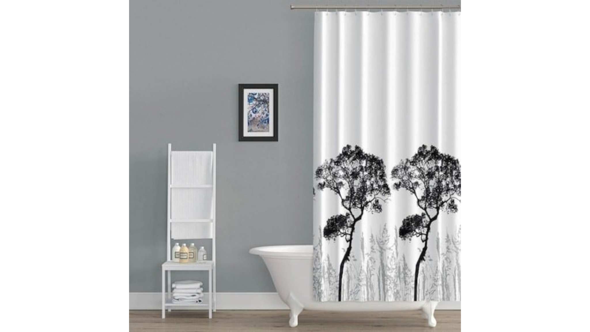 Dvodelna zavesa za kupatilo 2x110x200 Forest